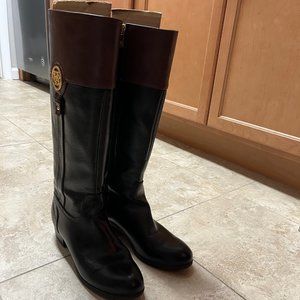 Liz Claiborne Tall Black and Brown Boots Size 9 1/2M